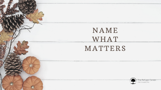 name what matters